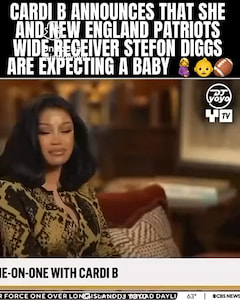 CARDI B ANNOUNCES THAT SHE AND NEW ENGLAND PATRIOTS WIDE RECEIVER STEFON DIGGS ARE EXPECTING A BABY thumbnail